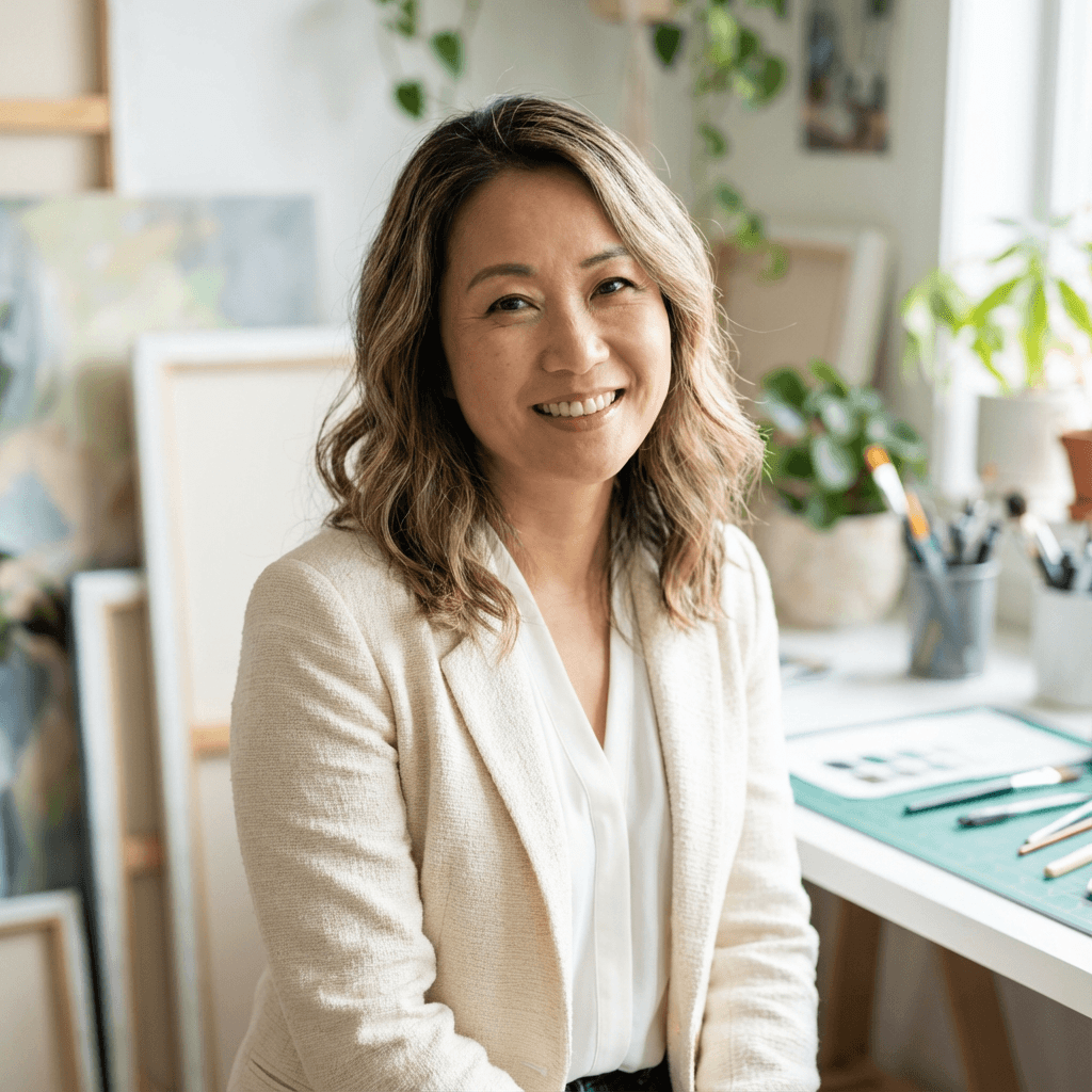 Margaret Chen smiling in a softly lit dining room