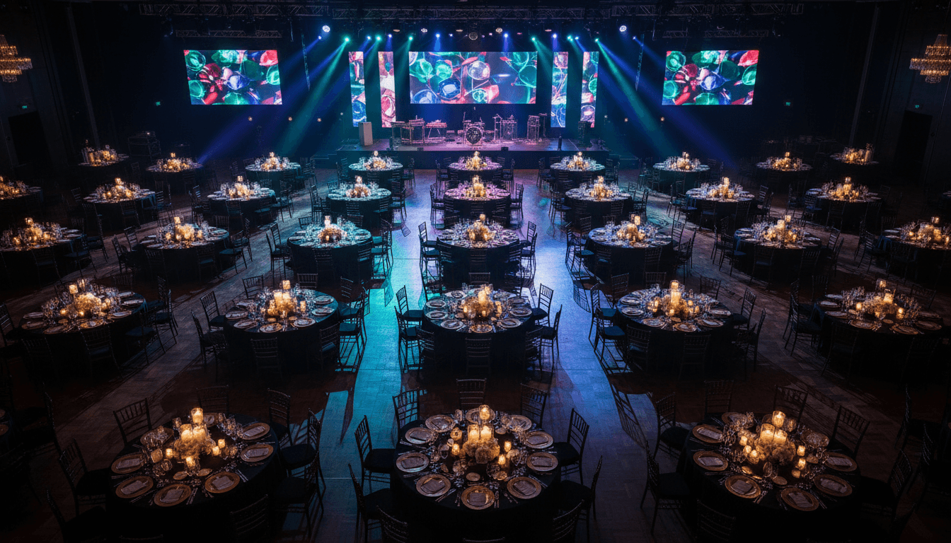 Corporate gala dinner tablescape